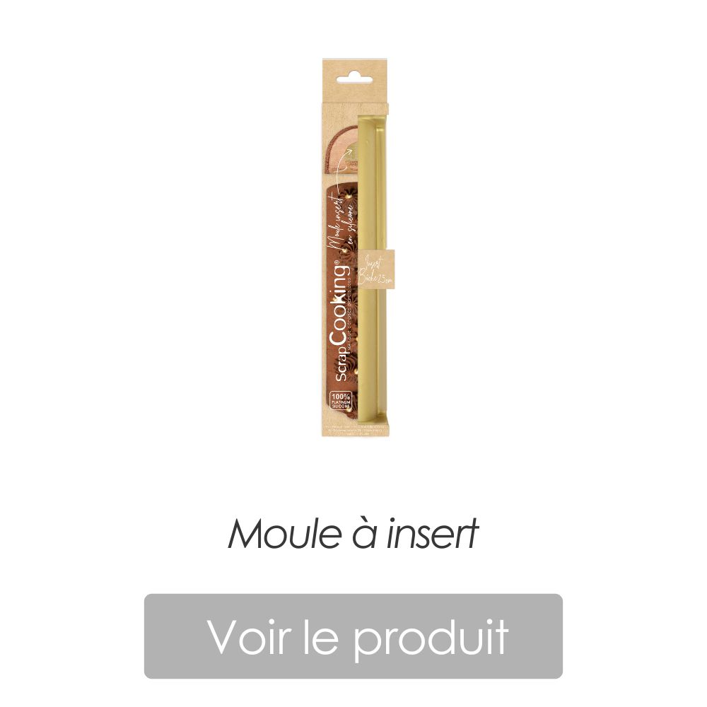 Buche framboise chocolat blanc moule à insert - ScrapCooking